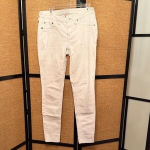 True Religion Women's Skinny Jeans in Light Cream Wash